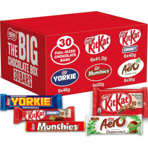 Nestlé Big Chocolate Box 30 Bars KitKat, Aero, Yorkie, Munchies Gift Box UK 1.3kg