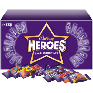 Cadbury Heroes Chocolate Box 2kg Assorted Mini Bars Bulk Sharing Gift UK