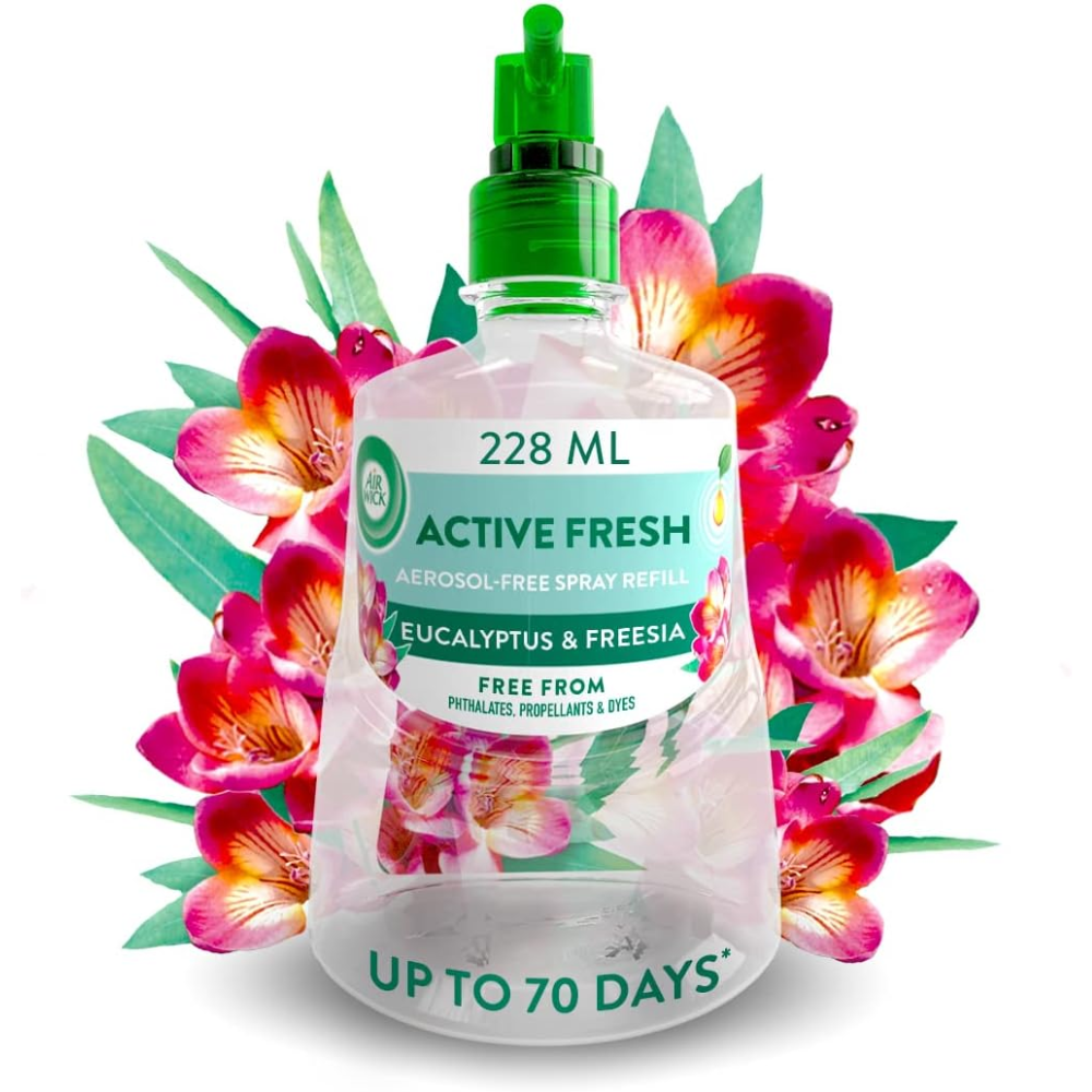 Air Wick Automatic Air Freshener Refill 228ml Eucalyptus & Freesia Long Lasting Spray UK