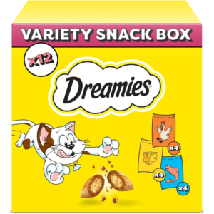 Dreamies Cat Treats 12 x 60g Multipack Variety Snack Box Crunchy & Soft UK