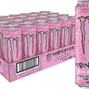Monster Energy Drink - Ultra Strawberry Dreams Zero Sugar 24x500ml