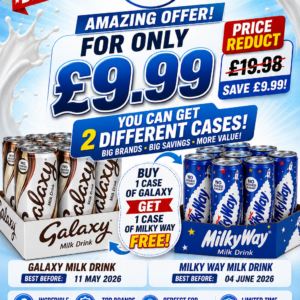 Galaxy Chocolate Milk Drink 12 x 250ml | Chocolate Milkshake UK | Best Before 11 May 2026