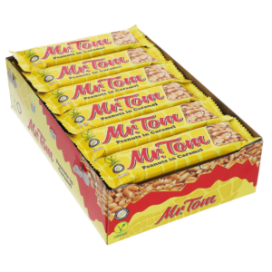 Mr. Tom Peanut Caramel Bars 36 x 40g Multipack Crunchy Roasted Peanut Snack Bars