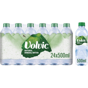 Volvic Still Natural Mineral Water 24 x 500ml Bottles Pure Natural Hydration