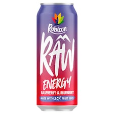 Rubicon Raw Energy Raspberry Blueberry 24x500Ml