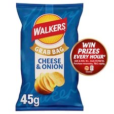 Walkers Cheese & Onion Grab Bag Crisps 45g