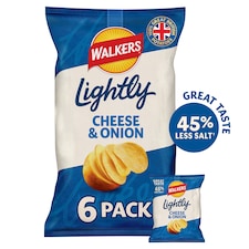 Walkers Lightly Cheese & Onion 6x25g